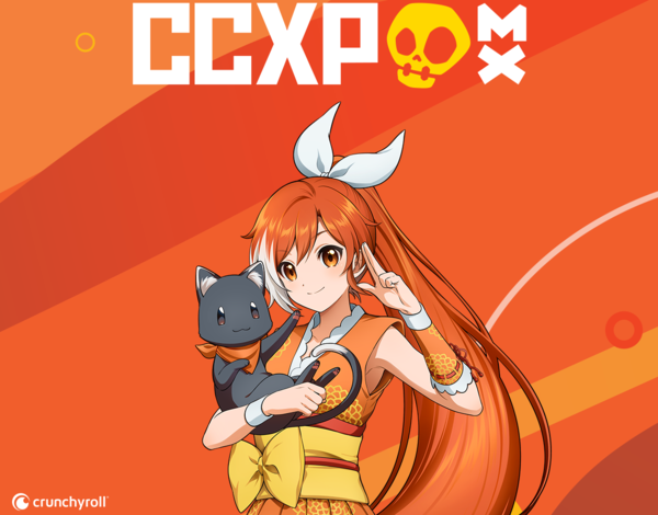 Poster promocional de Crunchyroll en CCXP MX. 