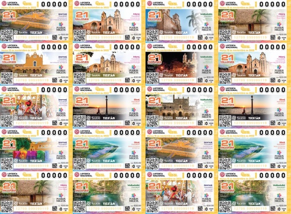 Los Pueblos Mágicos de Yucatán son homenajeados en la Loteria Nacional