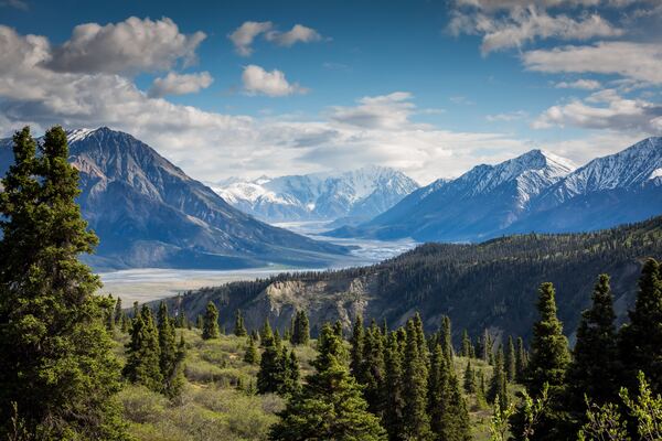 Foto de un paisaje nevado en Canadá