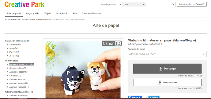 Creative Park, una herramienta para descargar plantillas
