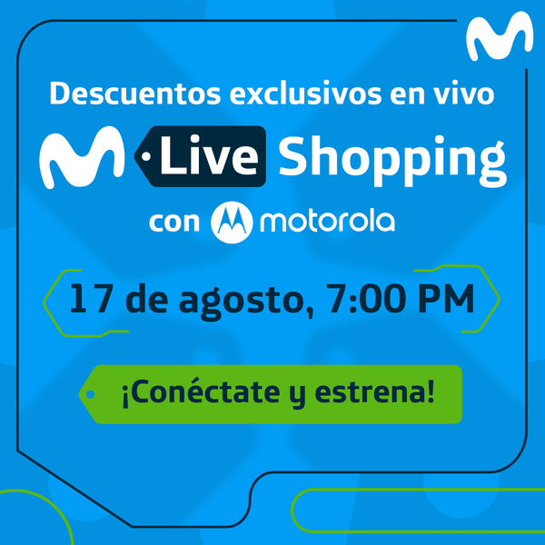 Imagen promocional del Live Shopping Movistar