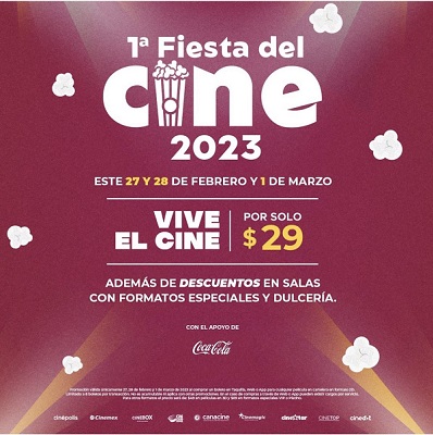 Boletos de cine a MN$29 en la Fiesta del Cine 2023