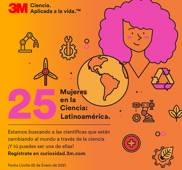  3M lanza convocatoria para buscar a las 25 científicas emergentes en Latinoamérica 