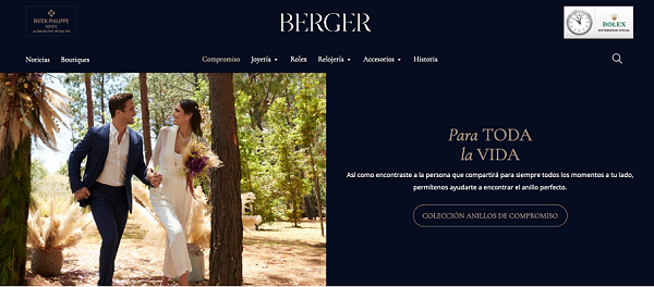  Berger presenta su nueva página web