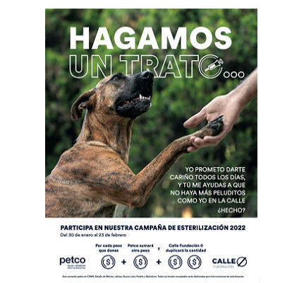 Petco continúa fomentando la esterilización de perros y gatos en México