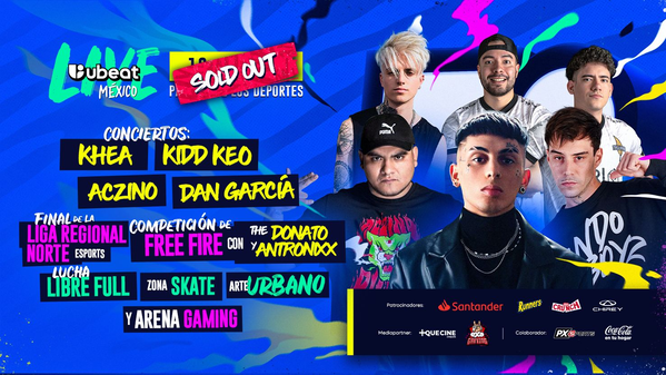 Cartel de "sold out" del Ubeat live México