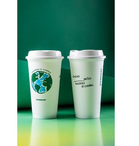 Starbucks estrena vasos reusables y opciones amigables con el planeta