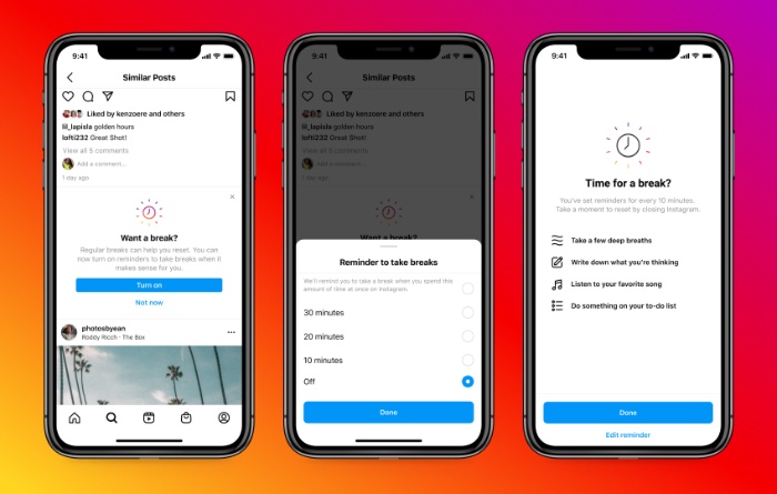 “Take a break”, una función nueva de Instagram