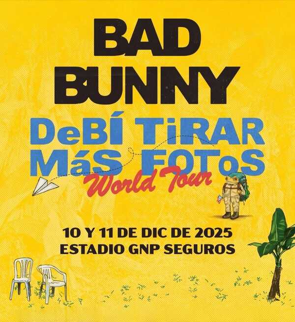 Bad Bunny anuncia conciertos en CDMX como parte de su gira mundial 2025
