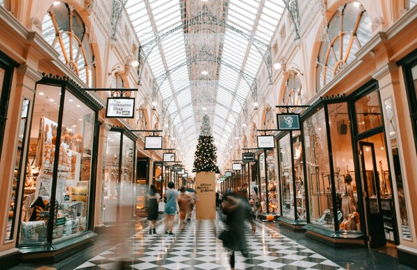 Centro comercial en navidad