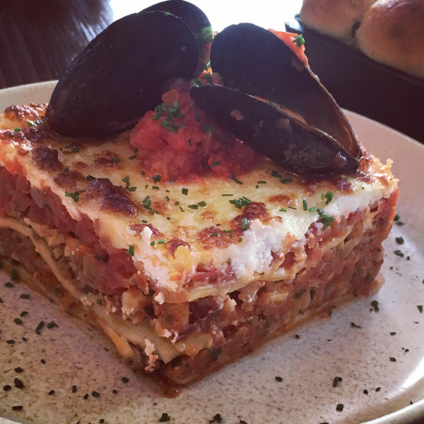 Lasagna de mariscos