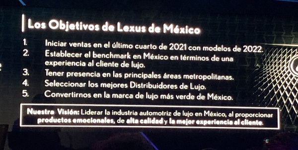 objetivos de Lexus en México