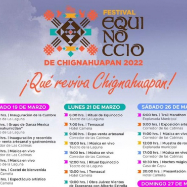 Festival Equinoccio 2022 se llevará cabo en el Pueblo Mágico Chignahuapan, Puebla