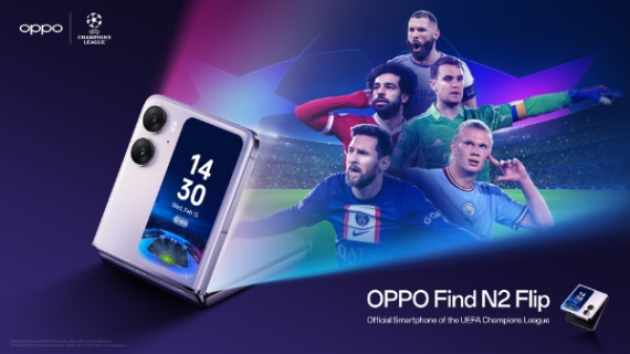 OPPO Find N2 Flip, el smatphone official de la UEFA Champions League