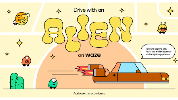 Waze ofrece una experiencia de conducción interplanetaria