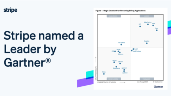 Stripe Billing, líder en el Gartner® Magic Quadrant™