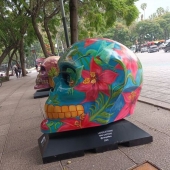 MEXICRÁNEOS EN PASEO DE LA REFORMA. EL ARTE URBANO SE HACE PRESENTE CON MEXICRÁNEOS  EN PASEO DE LA REFORMA.